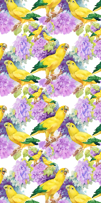 Daylight roller blind Yellow parrots