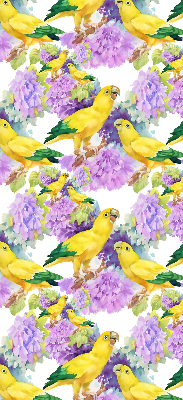 Daylight roller blind Yellow parrots