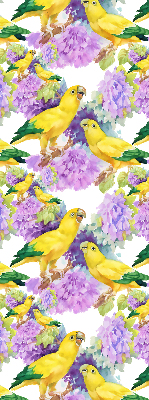 Daylight roller blind Yellow parrots