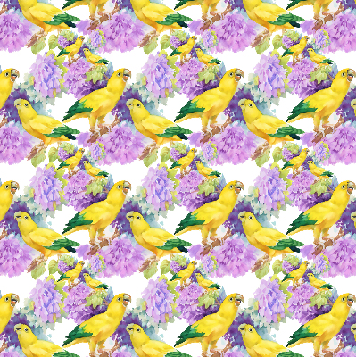 Daylight roller blind Yellow parrots