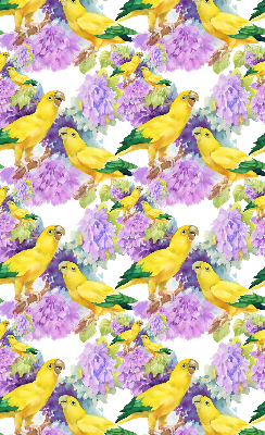 Daylight roller blind Yellow parrots