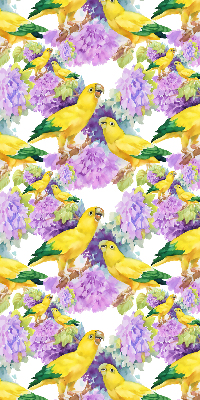 Daylight roller blind Yellow parrots