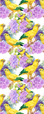 Daylight roller blind Yellow parrots