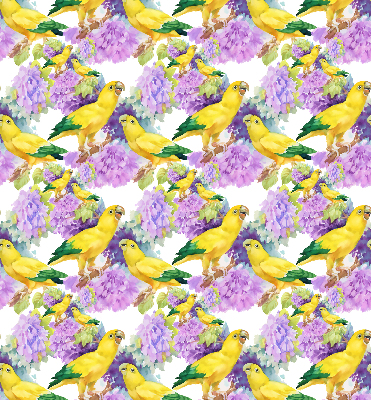 Daylight roller blind Yellow parrots