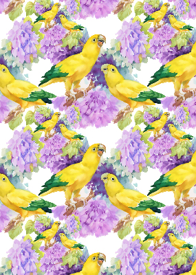 Daylight roller blind Yellow parrots