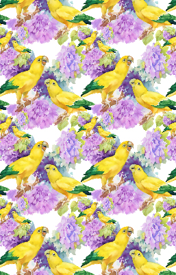 Daylight roller blind Yellow parrots