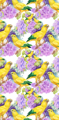 Daylight roller blind Yellow parrots