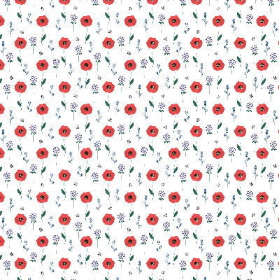 Daylight roller blind Poppy flowers