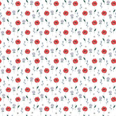 Daylight roller blind Poppy flowers