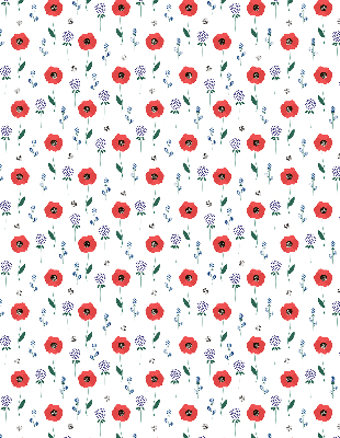 Daylight roller blind Poppy flowers