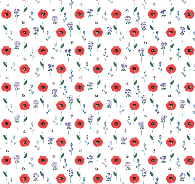 Daylight roller blind Poppy flowers