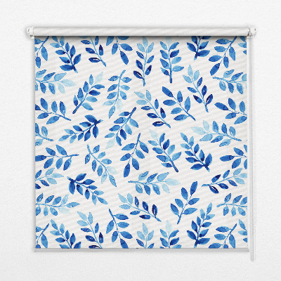 Daylight roller blind Blue leaves