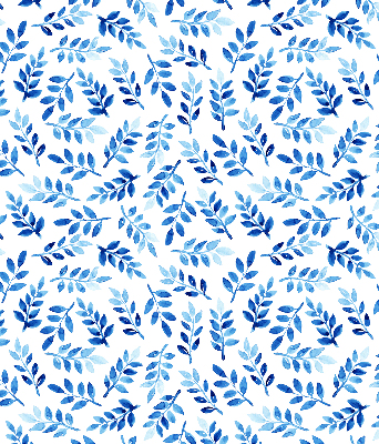 Daylight roller blind Blue leaves