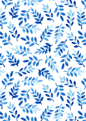 Daylight roller blind Blue leaves