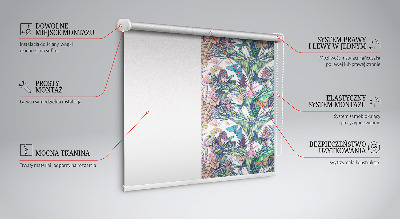 Roller blind for window Butterflies on flowers