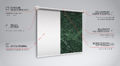 Roller blind for window Green marble