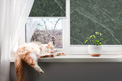 Roller blind for window Green marble