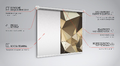 Kitchen roller blind Golden triangles