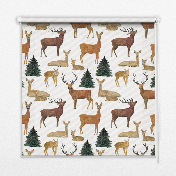 Kitchen roller blind Deer and deer