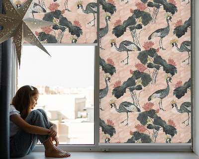 Kitchen roller blind Her cap on a pink background