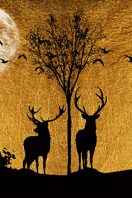 Roller blind Deer at night