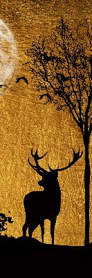 Roller blind Deer at night