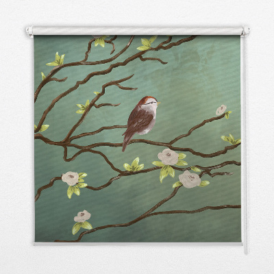 Roller blind Birds on the branch