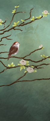 Roller blind Birds on the branch