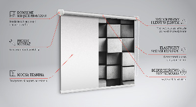 Roller blind for window Stone cubes