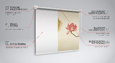 Roller blind for window Flowers