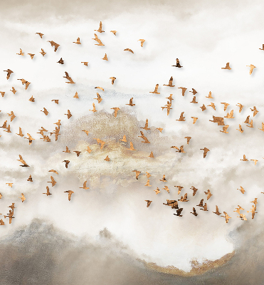 Roller blind for window A herd of birds