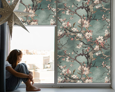 Kitchen roller blind Flowers on a tree