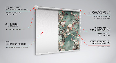 Kitchen roller blind Flowers on a tree