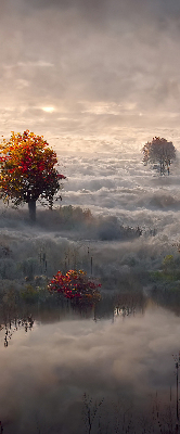 Roller blind for window Trees in the fog