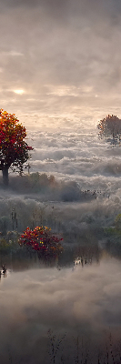 Roller blind for window Trees in the fog