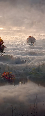 Roller blind for window Trees in the fog