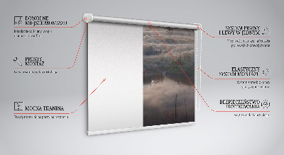 Roller blind for window Trees in the fog