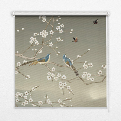 Kitchen roller blind Birds on the branch