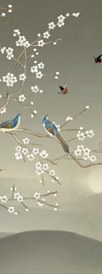 Kitchen roller blind Birds on the branch