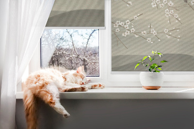 Kitchen roller blind Birds on the branch