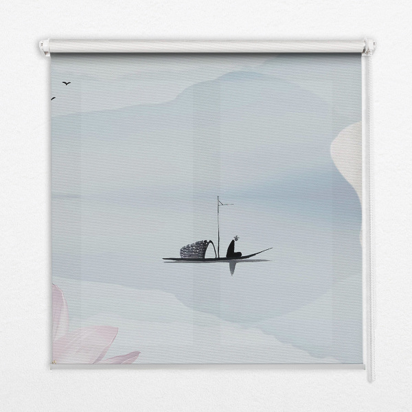 Daylight roller blind Fisherman on the boat