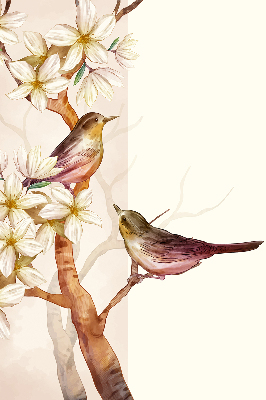 Daylight roller blind Birds on a tree with flowers