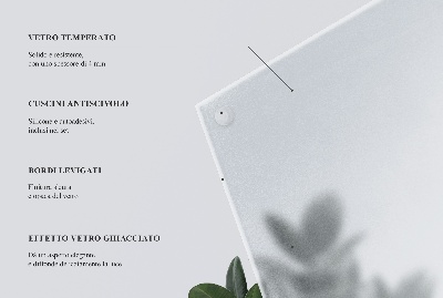 Glass square table in semi-transparent finish