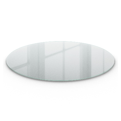 Glass round tabletop in semi-transparent finish
