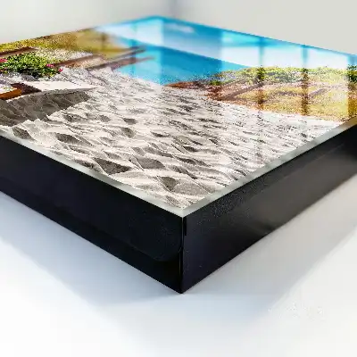 Wall mounted key box Coastal path by the sea