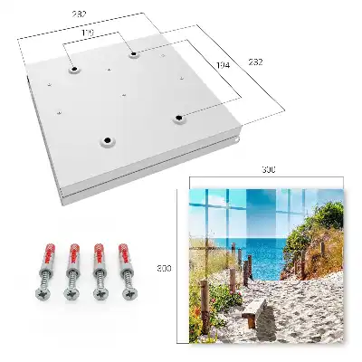 Wall mounted key box Coastal path by the sea