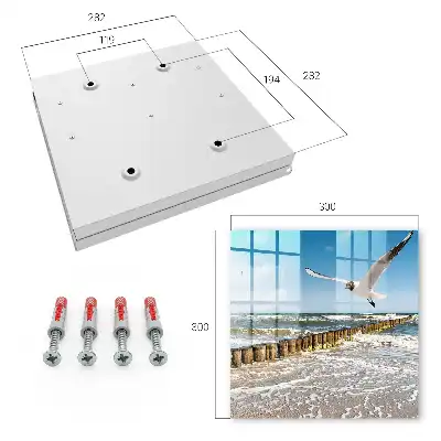 Key cabinet Sea space with a seagull on the beach