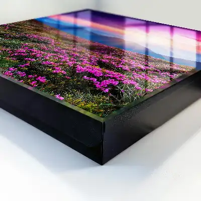 Decorative key box A mountain morning in intense colors