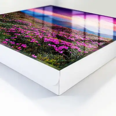 Decorative key box A mountain morning in intense colors