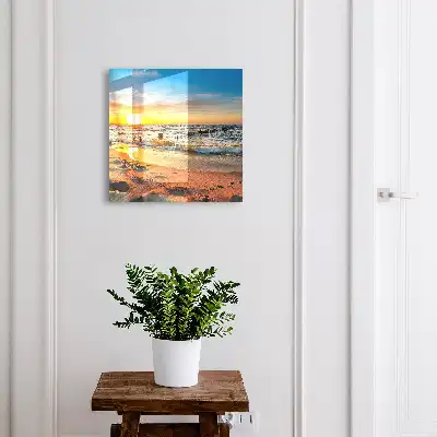 Key cabinet Sunset over the sea with a beach